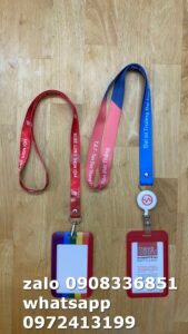 sản xuất dây đeo thẻ xanh lá poly nylon satanh